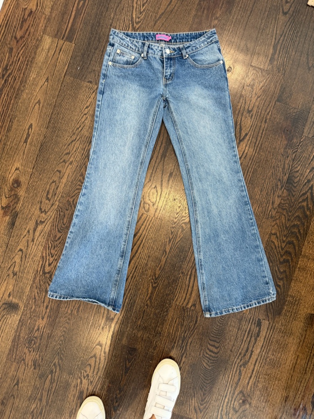 Edikted Light Blue Flare Jeans